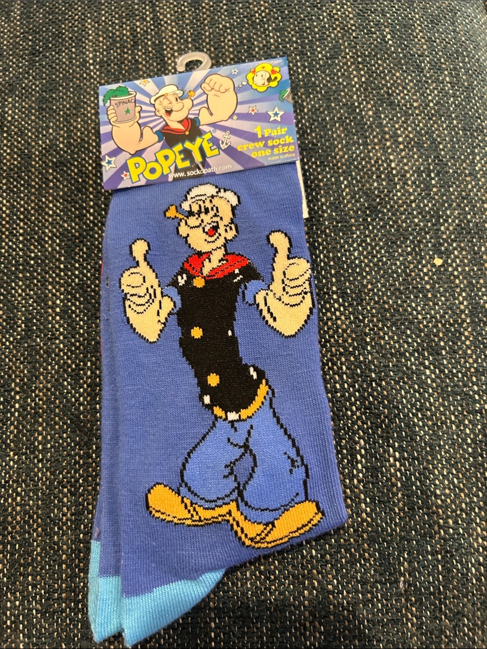 Women's Crew Socks - Blue Character Design